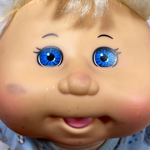 Vintage Cabbage Patch Doll Xavier Roberts Blonde Baby Pajamas 1982–1988 - Picture 6 of 10